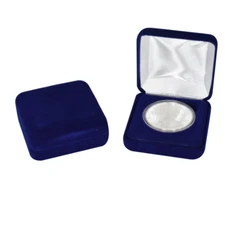 1x Guardhouse Blue Velour Single Large Coin Capsule Presentation Box