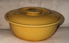 Fiesta Ware Yellow Kitchen Kraft Casserole with Lid NICE