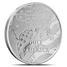 1 oz Gulf of America Commemorative Silver Round (New, Eagle Reverse)