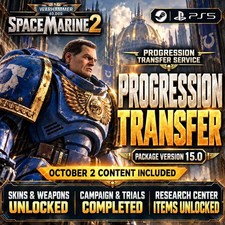 Space Marine 2 Steam/Epic Progression Transfer Max PvP PvE Classes Skins Gear