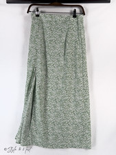 Women s Floral Garden Party Skirt Small Fairycore Side Slit Romantic