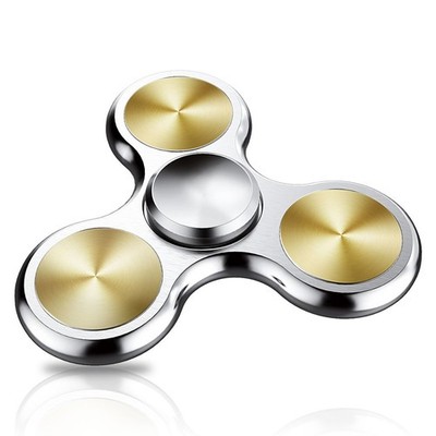 ATESSON Fidget Spinner Toy Ultra Durable Stainless Steel Medium, Silver 