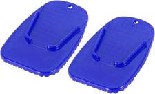 Motorcycle Kickstand Support Pad Extension Plate, Blue, 2-Pack