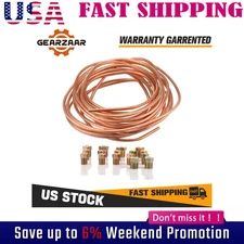 Copper Nickel Brake Line Tubing Kit 3/16 OD 25 Ft Coil Roll all Size Fittings