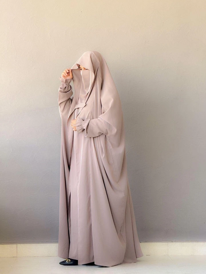 Saudi Jilbab burqa scarf women abaya burqa full cover women hijab fashion - Image 2 of 4