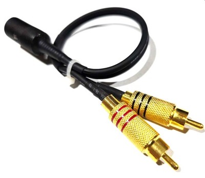 1 Foot B&O Din-7 Female to 2-RCA Male Bang & Olufsen Audio Cable