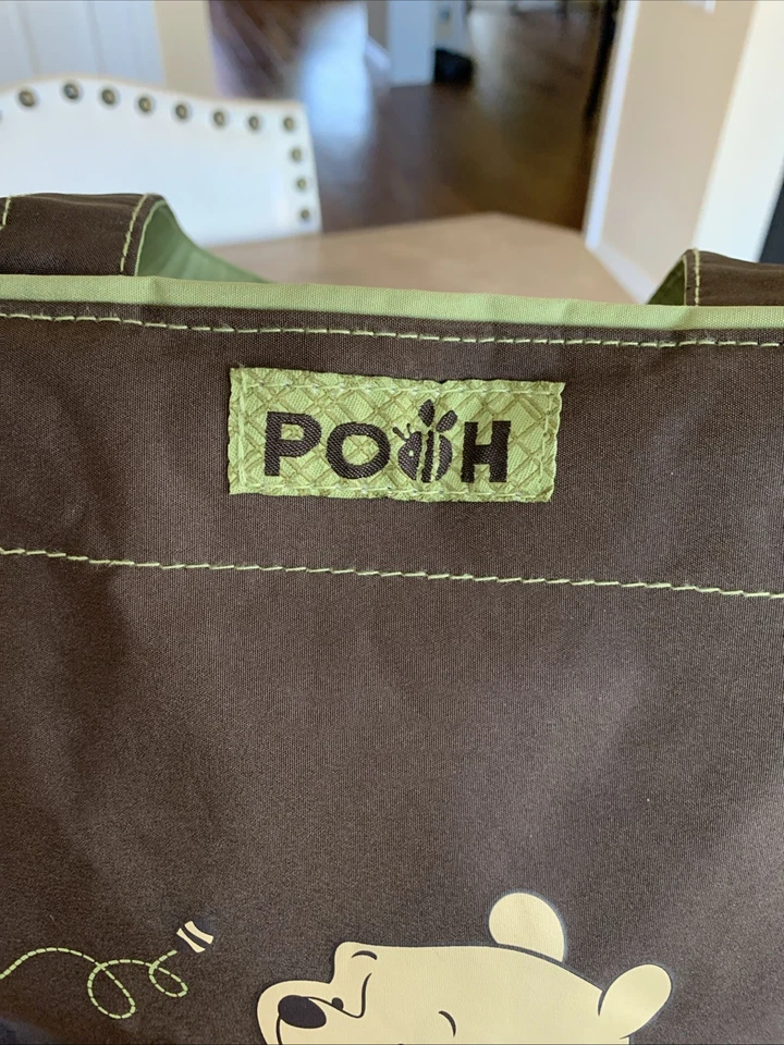 Disney Classic Winnie Pooh Diaper Bag Small Brown w Bottle Straps & Changing Pad - Image 3 of 4