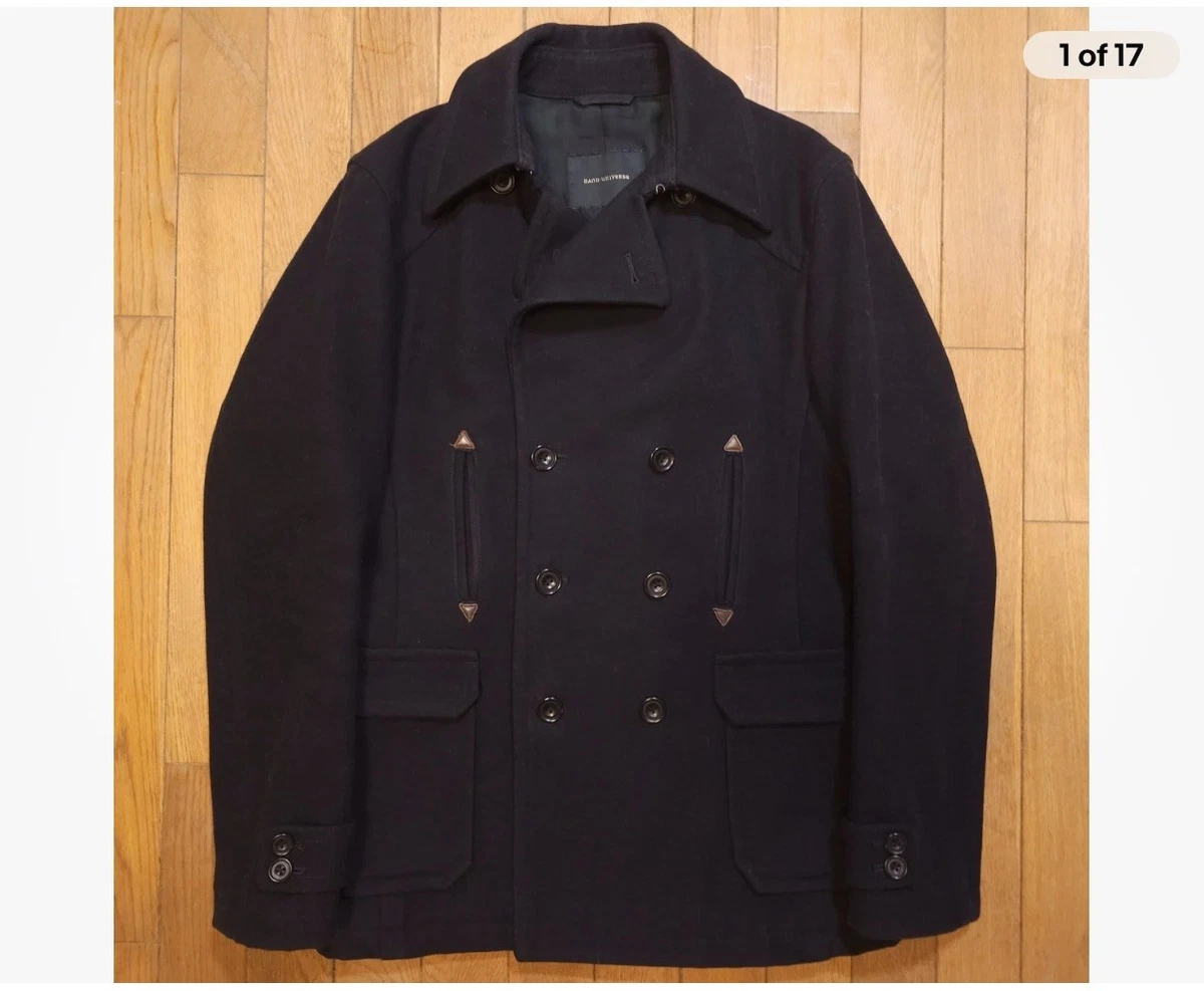 Leather Outer Shell Coats, Jackets & Vests Pea Coat for Men for