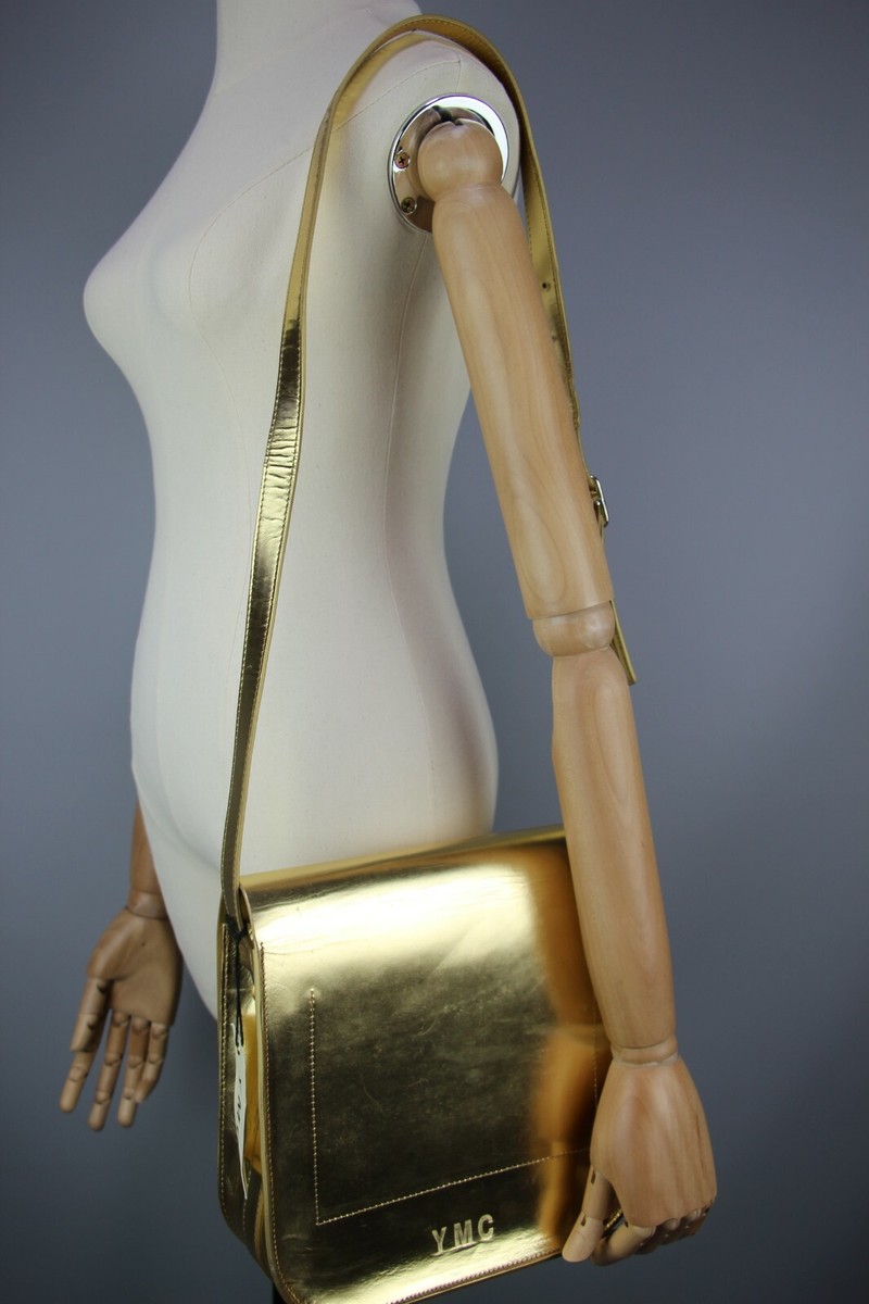 YMC You Must Create Qbeae Gold Leather Crossbody Bag France