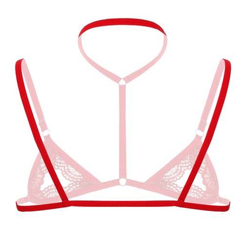 UK Men Crossdress Lingerie Sissy Sheer Lace Training Bra Bralette Tank Vest Tops - Picture 59 of 126