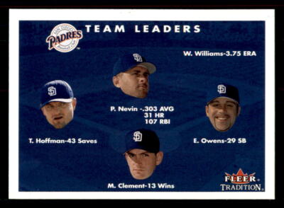 2001 Fleer Tradition #436 Phil Nevin/Eric Owens/Matt Clement/Trevor Hoffman