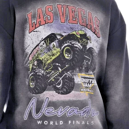 Monster Jam Mineral Wash Graphic Sweatshirt Boys CHOOSE SIZE NEW - Picture 3 of 7
