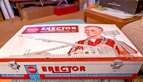 NICE COMPLETE EARLY 6 1/2 ROCKET MODERN LITHO 10053 A.C. GILBERT ERECTOR SET331 - Picture 5 of 7