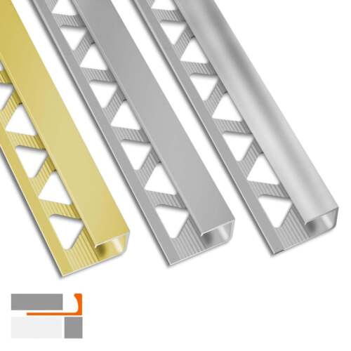 5er SET Fliesenprofile 2,5 m Länge C-Form G-Form L-Form D-Form Fliesenschiene - Bild 17 von 31