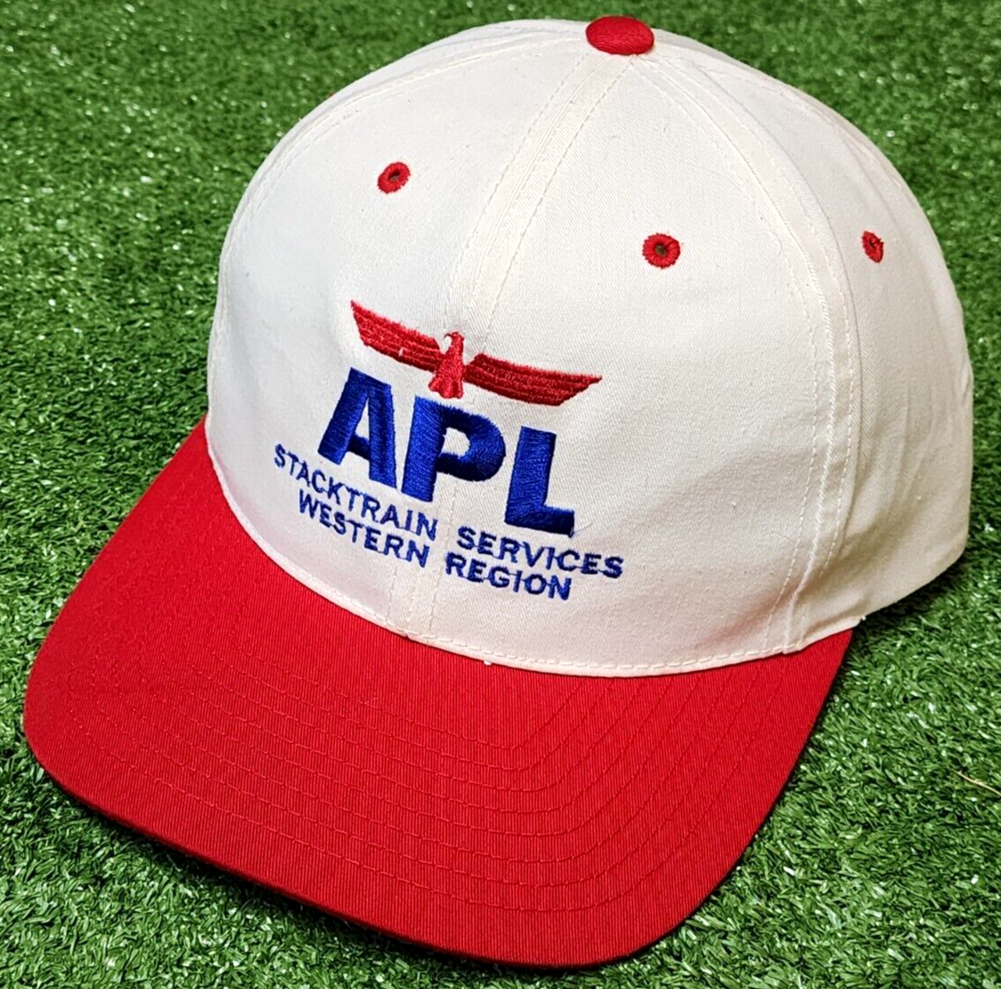 Cappello snapback vintage American President Lines APL Spedizione regione occidentale RARO