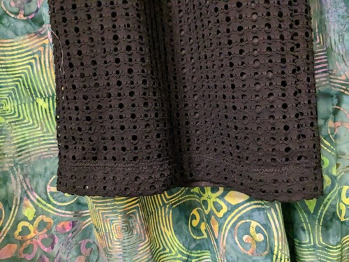 Chico's schwarze Hose mit Ösen gefüttert weites Bein 0 Reg Größe SCHWARZ NICHT GRAU halbkleid - Bild 9 von 12