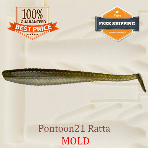 Pontoon21 Ratta Shad Fishing Mold Mould Lure Bait Soft Plastic 3