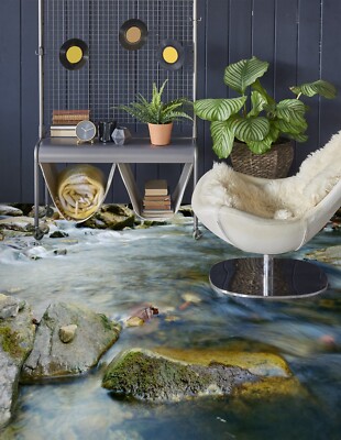 3D Nature Creek K1211 Floor WallPaper Murals Wallpaper Mural Print Luna 2024