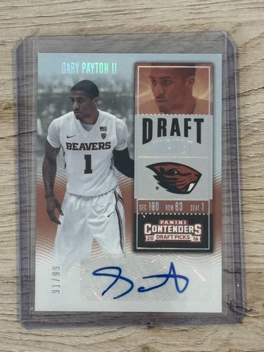Gary Payton II 2016-17 Contenders Draft Picks Draft Ticket Autograph /99