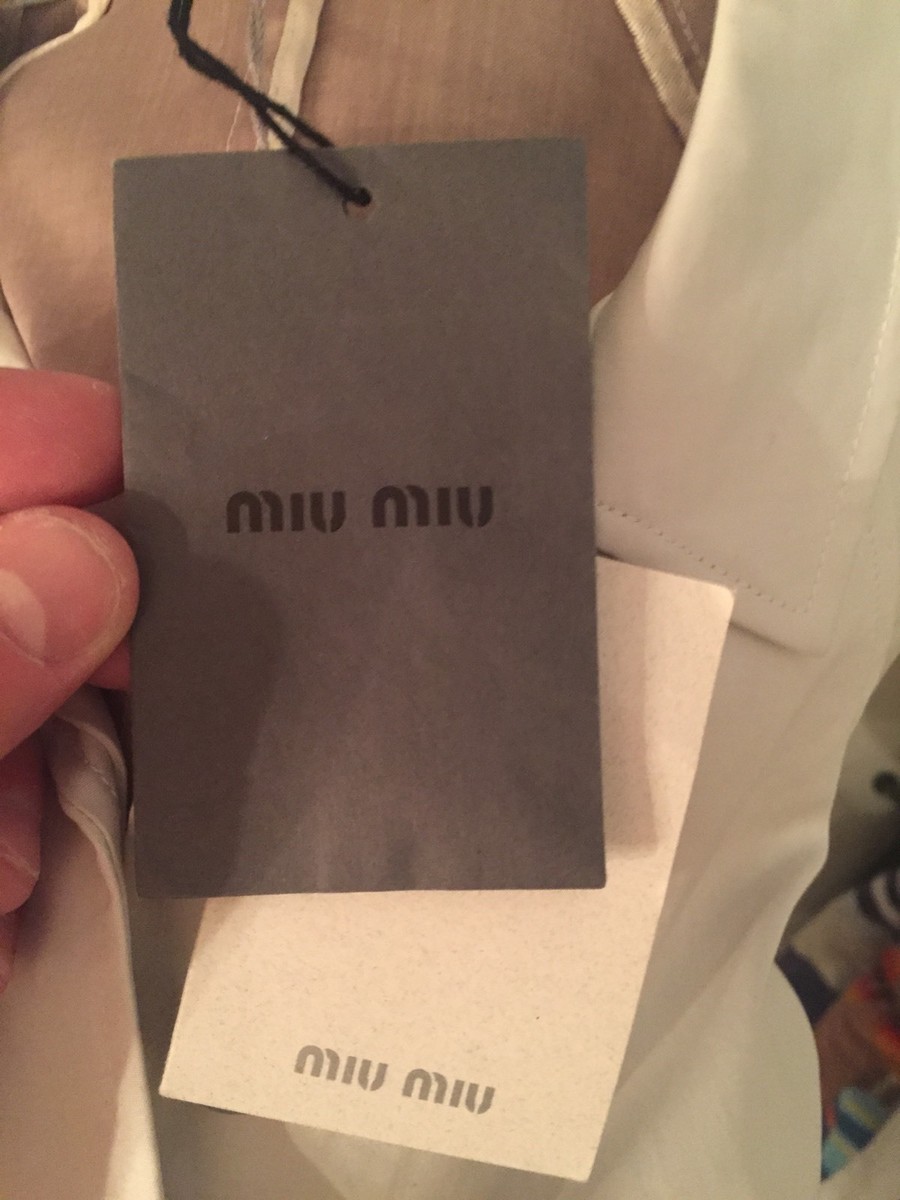 nwt MIU MIU size 40 P (IT) 3/4 sleeve belt COTTON jckt nwt MIU MIU size 40 P (IT) 3/4 sleeve belt COTTON jckt