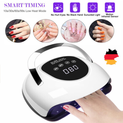 LED UV Nagel Lampe 220W Gel Lichthärtungsgerät Sensor Nageltrockner mit 4 Timer