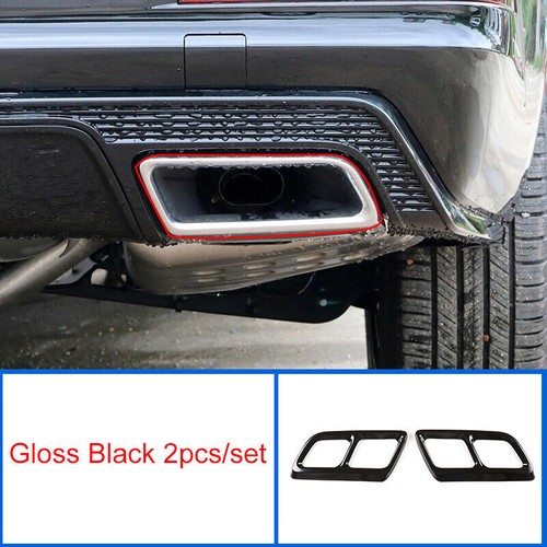 Black Rear Exhaust Muffler Tip Tail Pipe Trim For Cadillac XT6 2020-2022 2023 - Picture 5 of 10