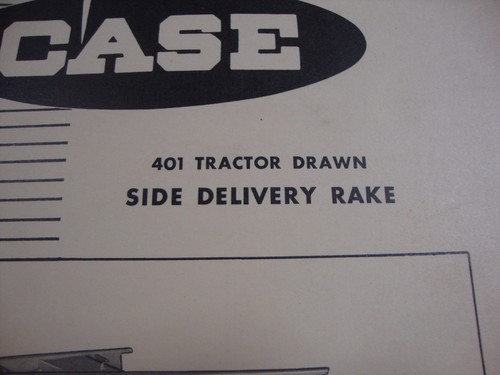 Case 401 Tractor Drawn Side Delivery Rake Parts Manual Catalog A865 1968 - Picture 3 of 4