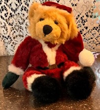Kris Bear Teddy plush Vtg Christmas Santa Claus suit Russ Berrie
