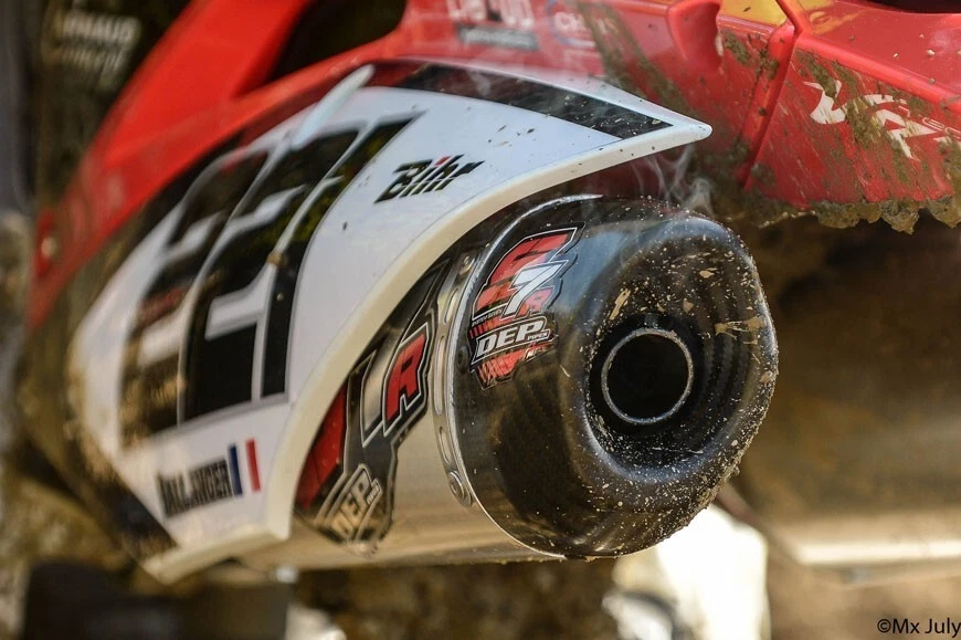 KTM SX250 ESCAPE COMPLETO PROFUNDO TUBO DE ESCAPE TUBO DE ESCAPE DE METAL DESNUDO 2003-2010 Foto 3 de 4