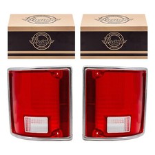 Brock Replacement Tail Lamp Lens Set w/Chrome Trim for GMC & Chevrolet(Open Box)