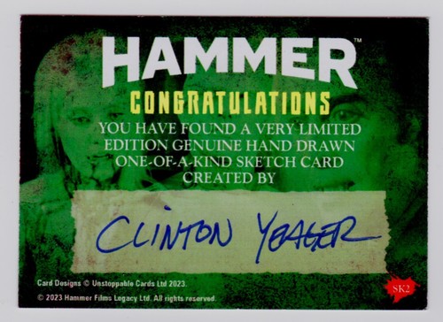 Hammer Series 2 by Unstoppable Clinton Yeager Sketch Card - Picture 2 of 2