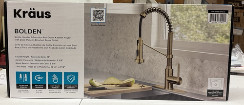 NEW Kraus Bolden Commercial Style Pull-Down Kitchen Faucet KPF-1610BB