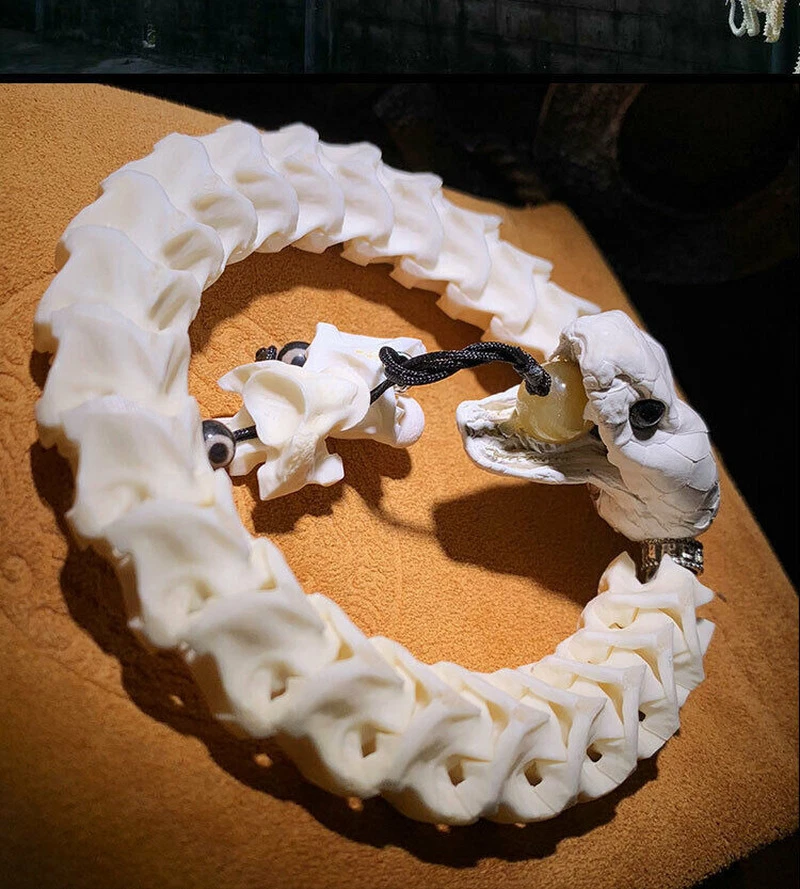 Snake bone bracelet clearance