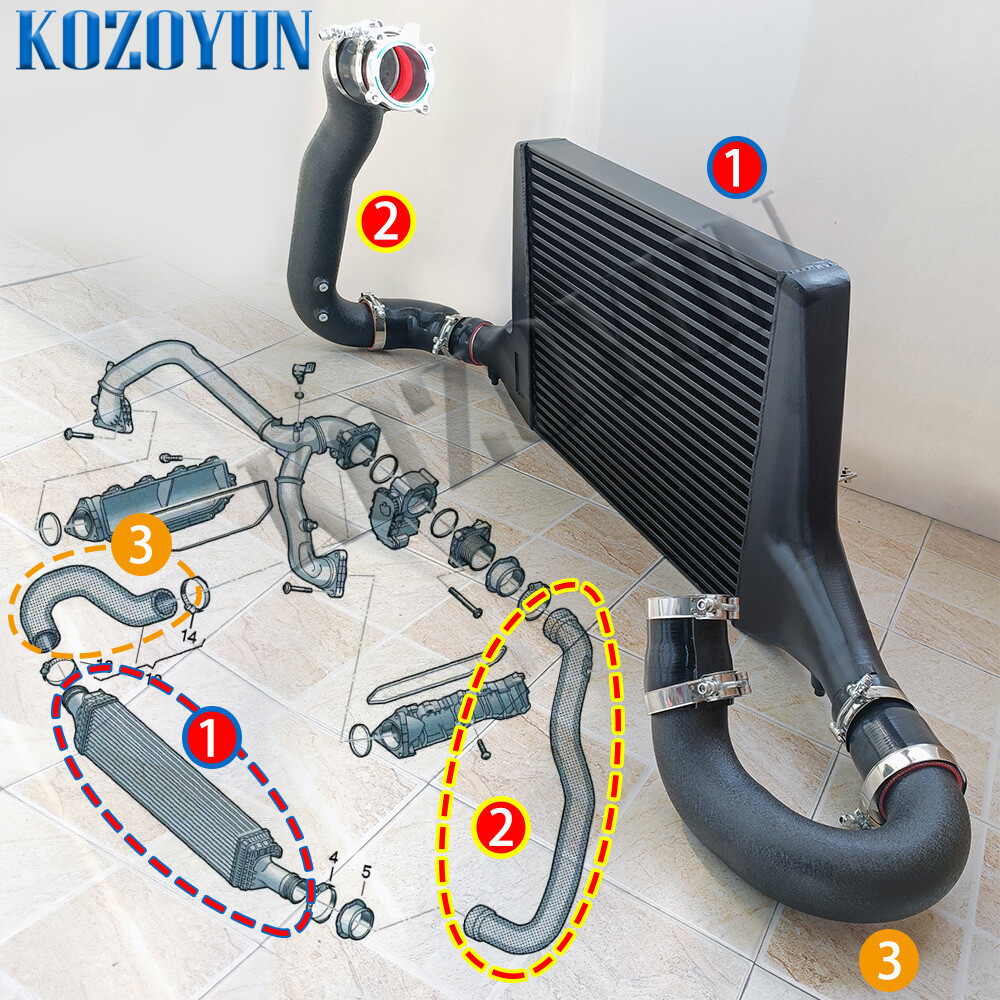 Intercooler charge pipe intake Kit for Audi EA839 A6 A7 C8 55TFSI 3.0TSFI 2019+