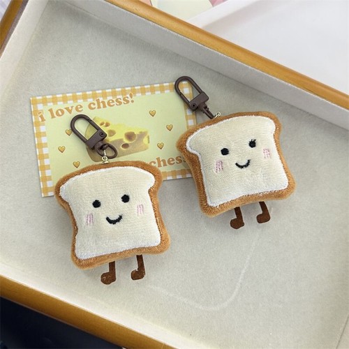 Toast Bread Pendant Cute Cartoon Plush Small Figure Bag Decoration Nice Present