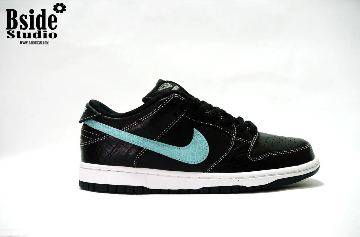 Nike SB Dunk Low Pro x Diamond Supply Co. Black Diamond BV1310-001 Size 7 Men’s