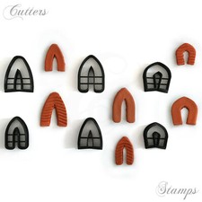 Pointed Arch Clay Cutter Set of 6 | Polymer Clay Cutter | Earring clay cutter |