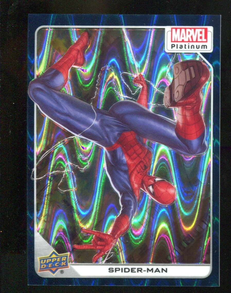 Spider-man 2023 Upper Deck Marvel Platinum Teal Wave 001/799 #61