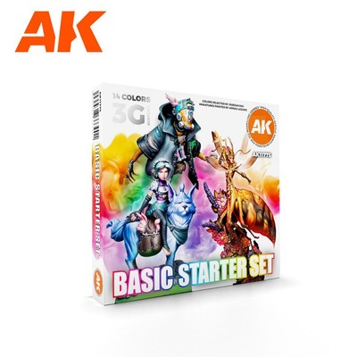 AK Interactive Basic Starter Paint Set Farben 3rd Gen Acrylics 14 Paints