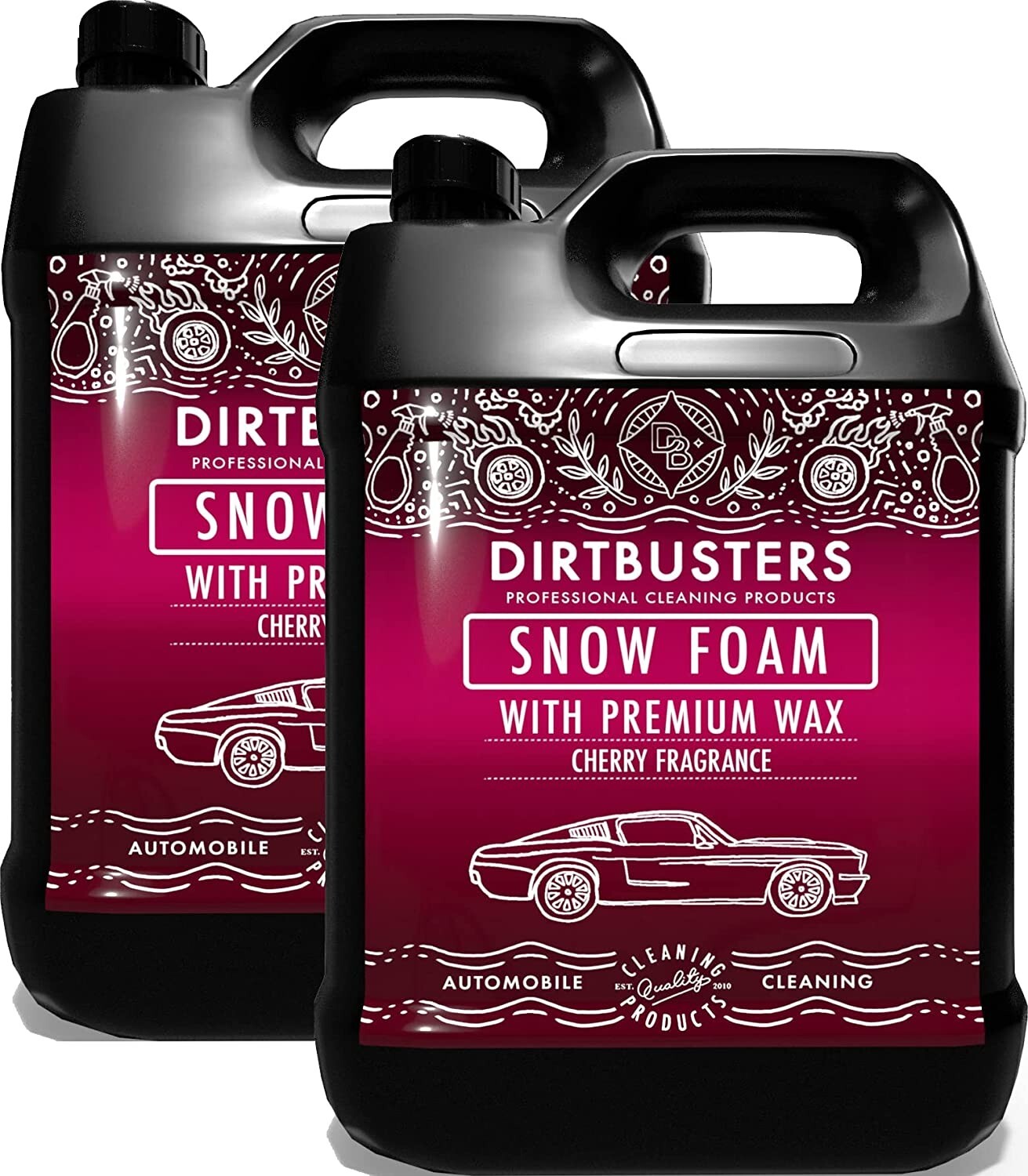Dirtbusters Car Candy Snow Foam Vehicle Shampoo High Gloss Wax Cherry 10L