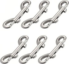 6pc Double Ended Bolt Snap Hooks Stainless Steel Double End Heavy Duty Trigger