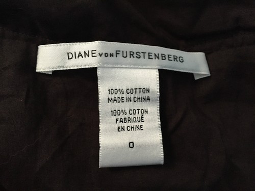 dvf diane von furstenberg Sz 0 XSkasi brown cotton maxi dress ruffles $325 - Picture 3 of 11