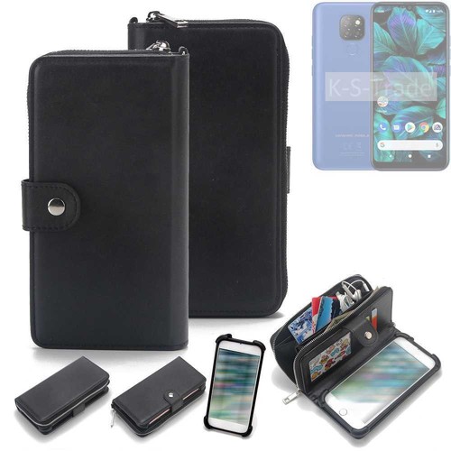 Etui Housse Folio General Mobile GM 5 Plus - Portefeuille Éco-Cuir Marron Avec Clapet Magnétique