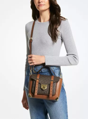 Manhattan small printed logo crossbody bag sale