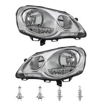 Scheinwerfer Set Links & Rechts H1/H7 FüR VW Polo 9N_ 9A4 9A2 9N2 Inkl. Lampen