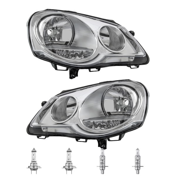 Scheinwerfer Set Links & Rechts H1/H7 FüR VW Polo 9N_ 9A4 9A2 9N2 Inkl. Lampen-image