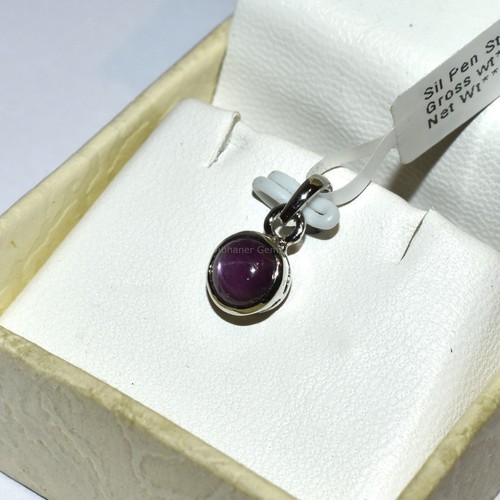 Natural Star Ruby Handmade Positive Silver Pendent Gift For All - Picture 3 of 8