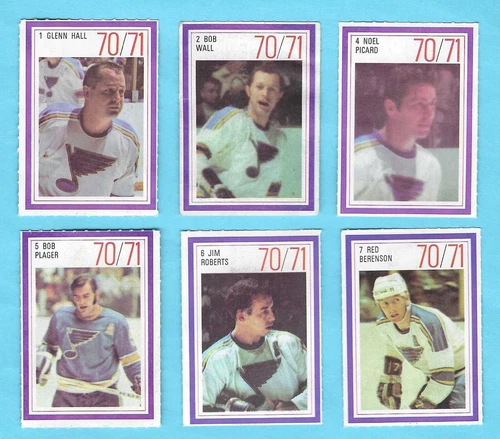1970-71 Esso Power Players St Louis Blues Lot of 18! Hall Plager Wakely! Used!