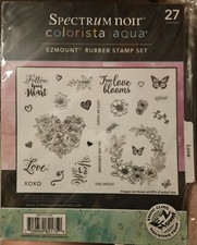 Spectrum Noir Colorista Aqua EZMount EZ Mount Rubber Stamp Set, NEW