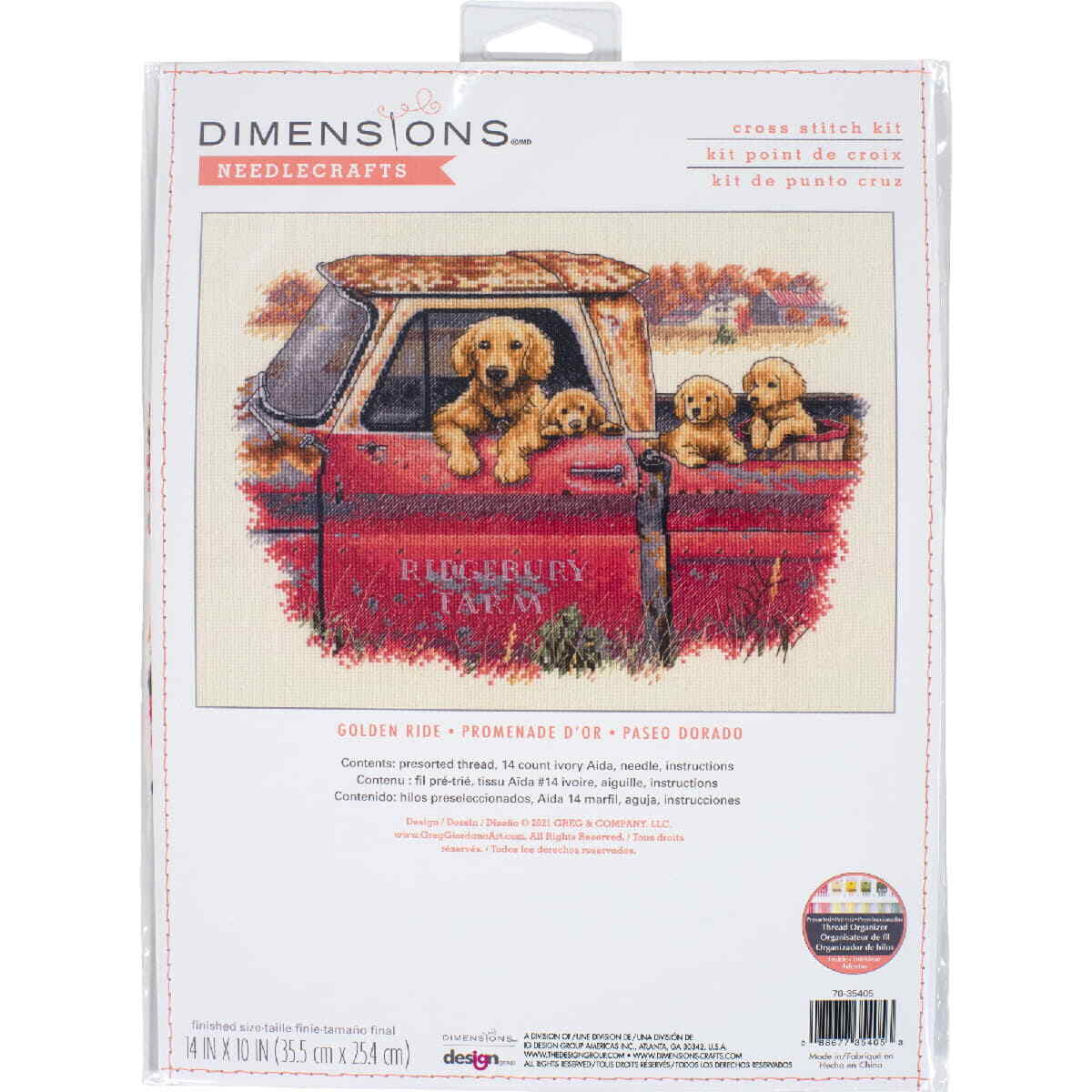 Dimensions counted cross stitch kit ""Golden Ride"", 35,5x25,4cm, DIY